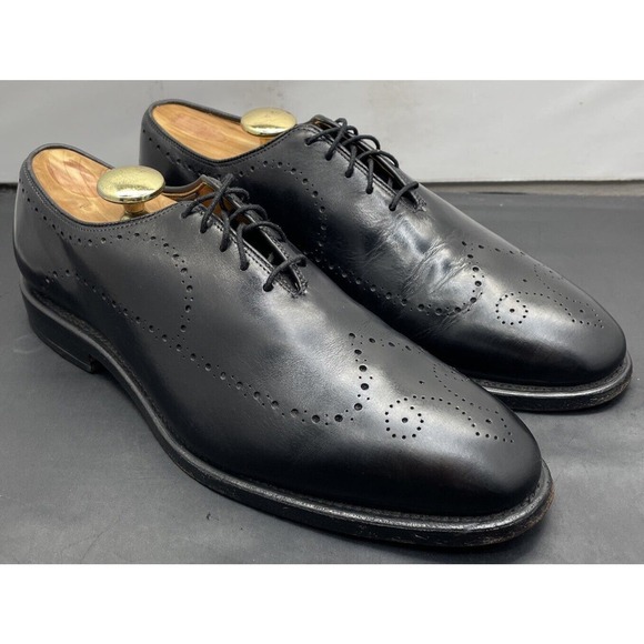 Allen Edmonds Black Fairfax Wholecut Wingtip Oxford Dress Shoes Mens 8 Fast Ship main image 12
